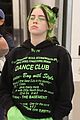 billie eilish shows off neon green hairat lax 02
