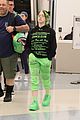 billie eilish shows off neon green hairat lax 05