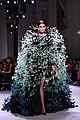 kaia gerber dons feathered frock for givenchy fashion show 01