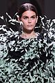 kaia gerber dons feathered frock for givenchy fashion show 07