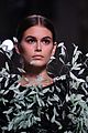 kaia gerber dons feathered frock for givenchy fashion show 08