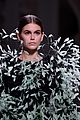 kaia gerber dons feathered frock for givenchy fashion show 10