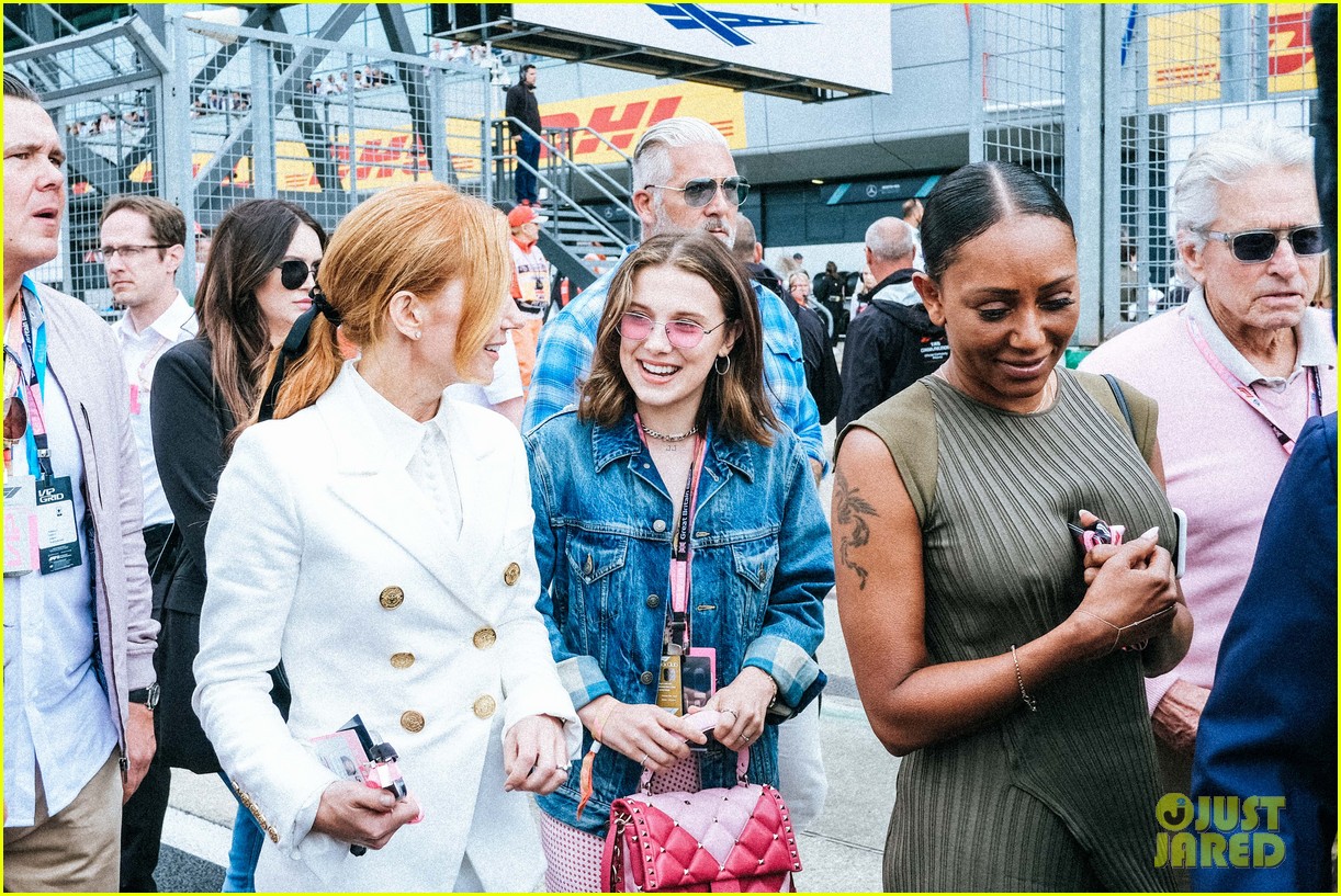 millie bobby brown hangs with spice girls at formula one race 02