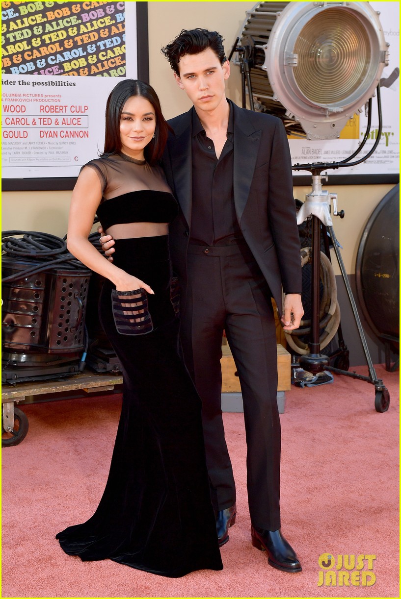 vanessa hudgens austin butler couple up once upon a time hollywood premiere 01