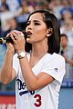 becky g sings national anthem at dodgers game 06