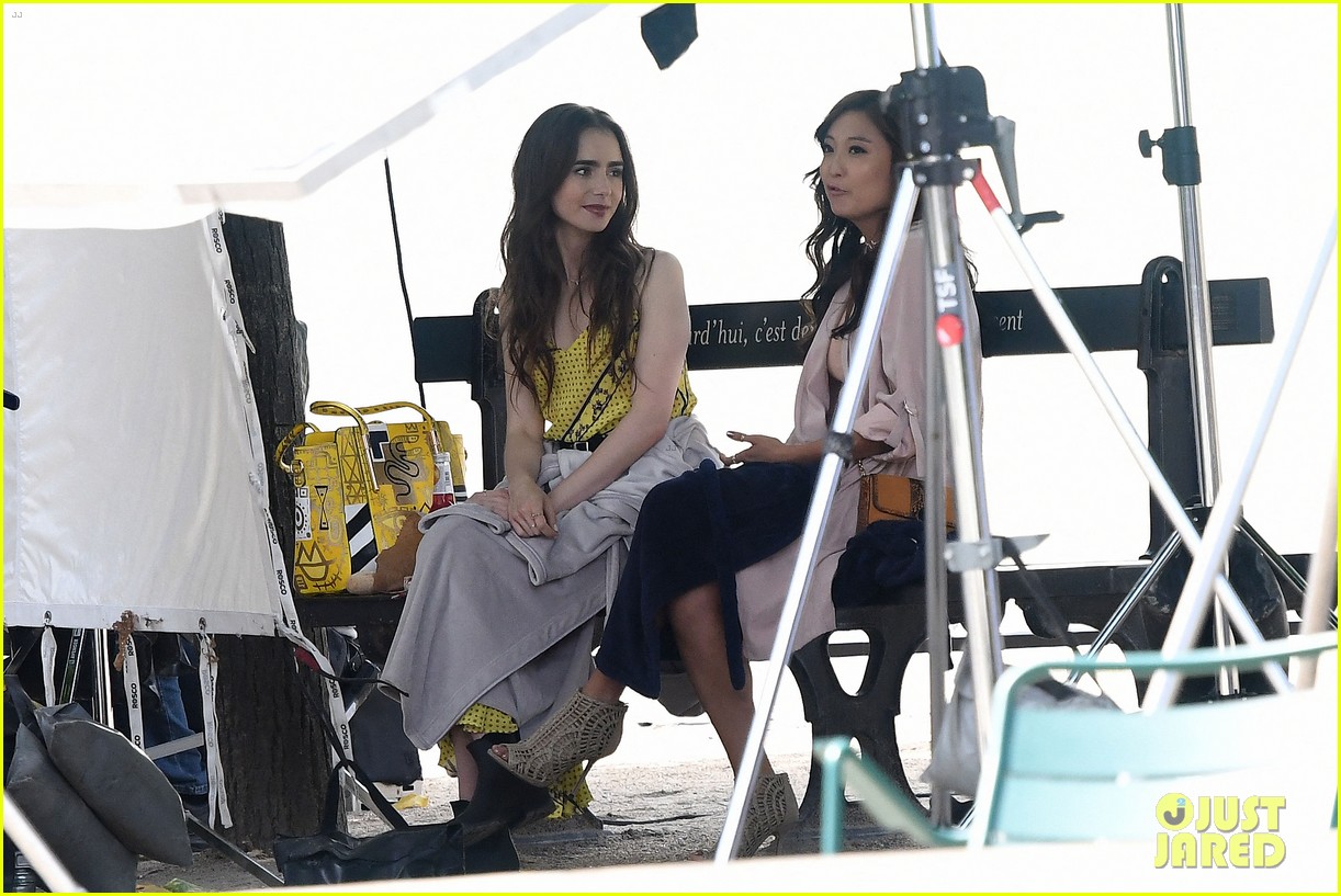 lily collins starts filming emily in paris france 01
