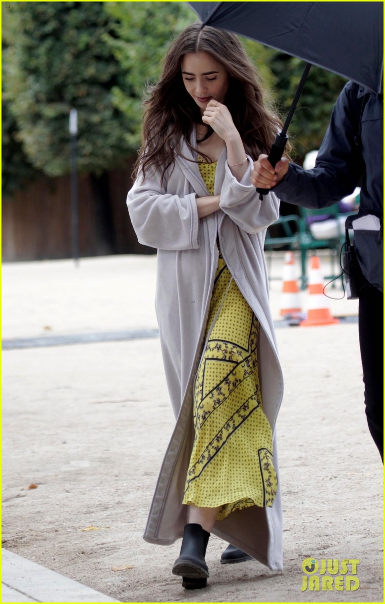 lily collins starts filming emily in paris france 03