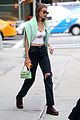 gigi hadid goes mint green while out with kendall visser 05