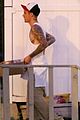 hailey justin bieber couple up for church service 07