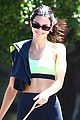 kendall jenner bares toned midriff on a hike with friends 02