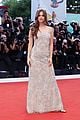 barbara palvin pairs embroidered gray gown with peach bow at joker venice premiere 09