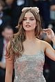 barbara palvin pairs embroidered gray gown with peach bow at joker venice premiere 12