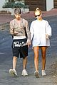 justin bieber shows off tattoos on shirtless hike with hailey 01