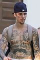 justin bieber shows off tattoos on shirtless hike with hailey 02