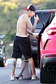 justin bieber shows off tattoos on shirtless hike with hailey 10