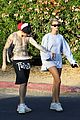 justin bieber shows off tattoos on shirtless hike with hailey 13