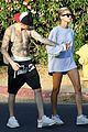 justin bieber shows off tattoos on shirtless hike with hailey 36