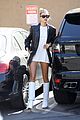 hailey bieber shows off some leg while heading to a meeting 05