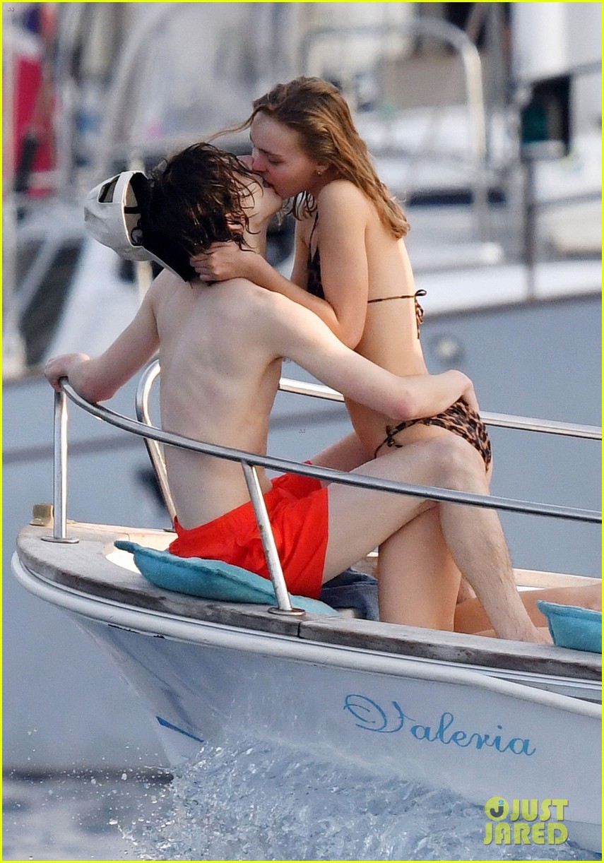 timothee chalamet lily rose depp pda in italy 03