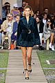 bella hadid dons velvet mini dress at etros milan fashion week show 06