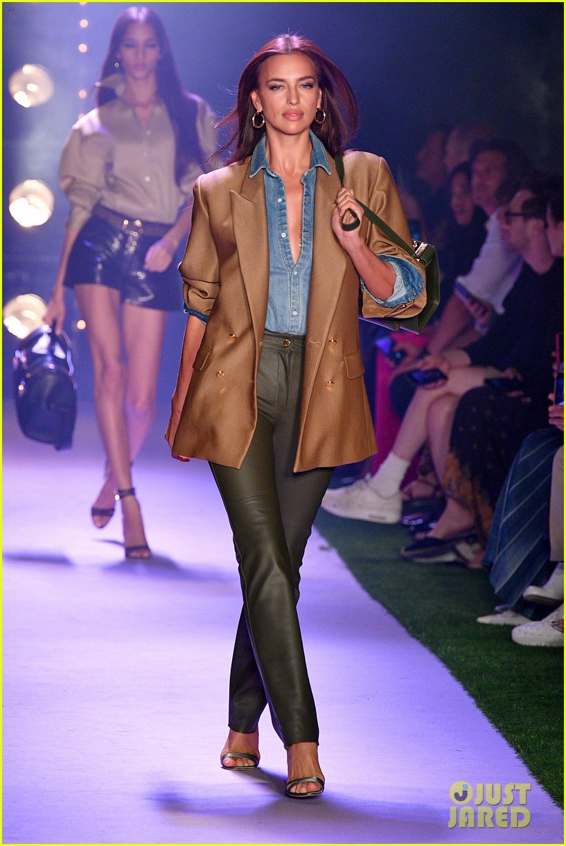 bella hadid irina shayk work the runway brandon maxwell fashion show 01