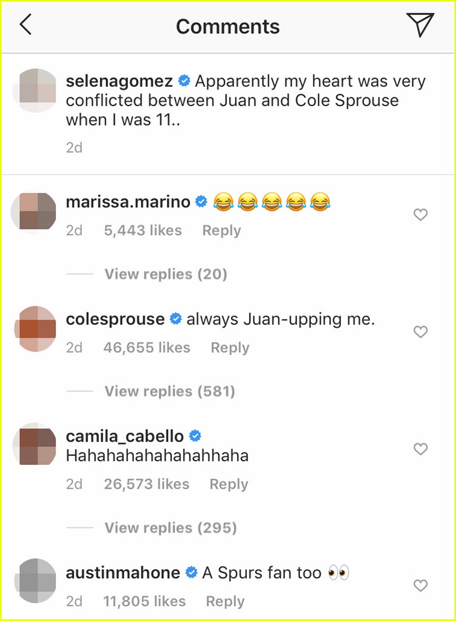 cole sprouse reacts to selena gomez having childhood crush on him 01
