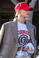 hailey bieber reps cornell university gear while out to lunch 02