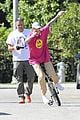 justin bieber falls off unicycle while learning how to ride 13