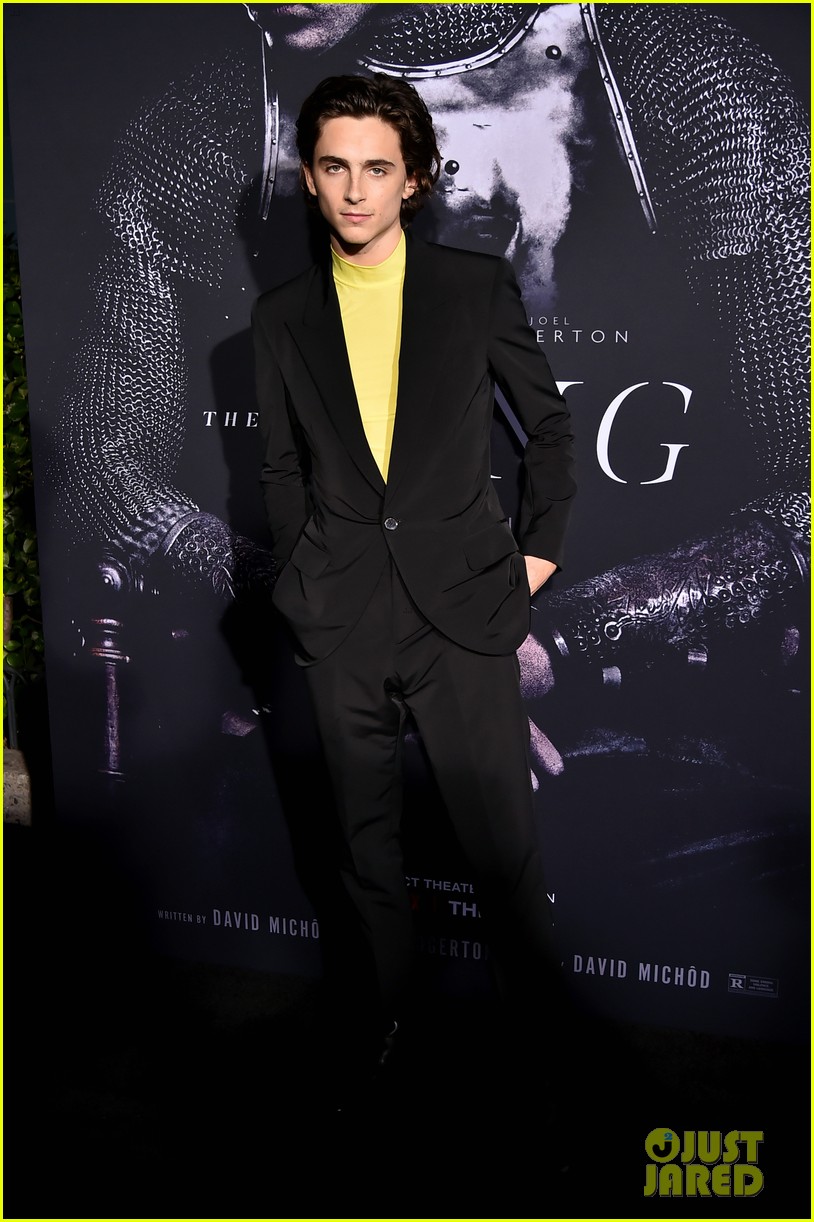 timothee chalamet lily rose depp the king premiere 14