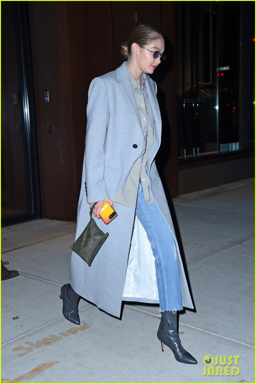 gigi hadid stays warm in fuzzy rainbow coat while out in nyc 04