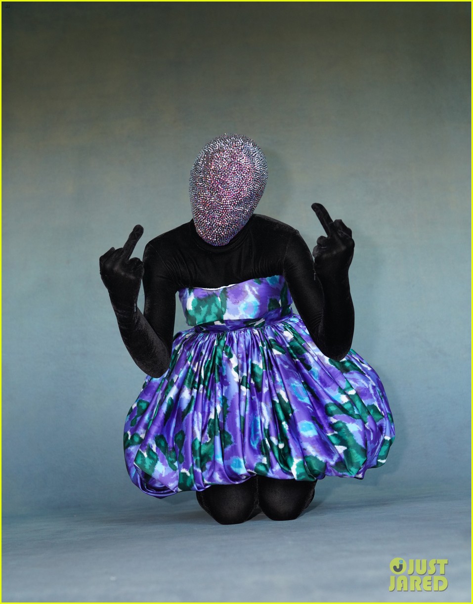 joey king wears masks with richard quinn outfit in elle bts pics 08
