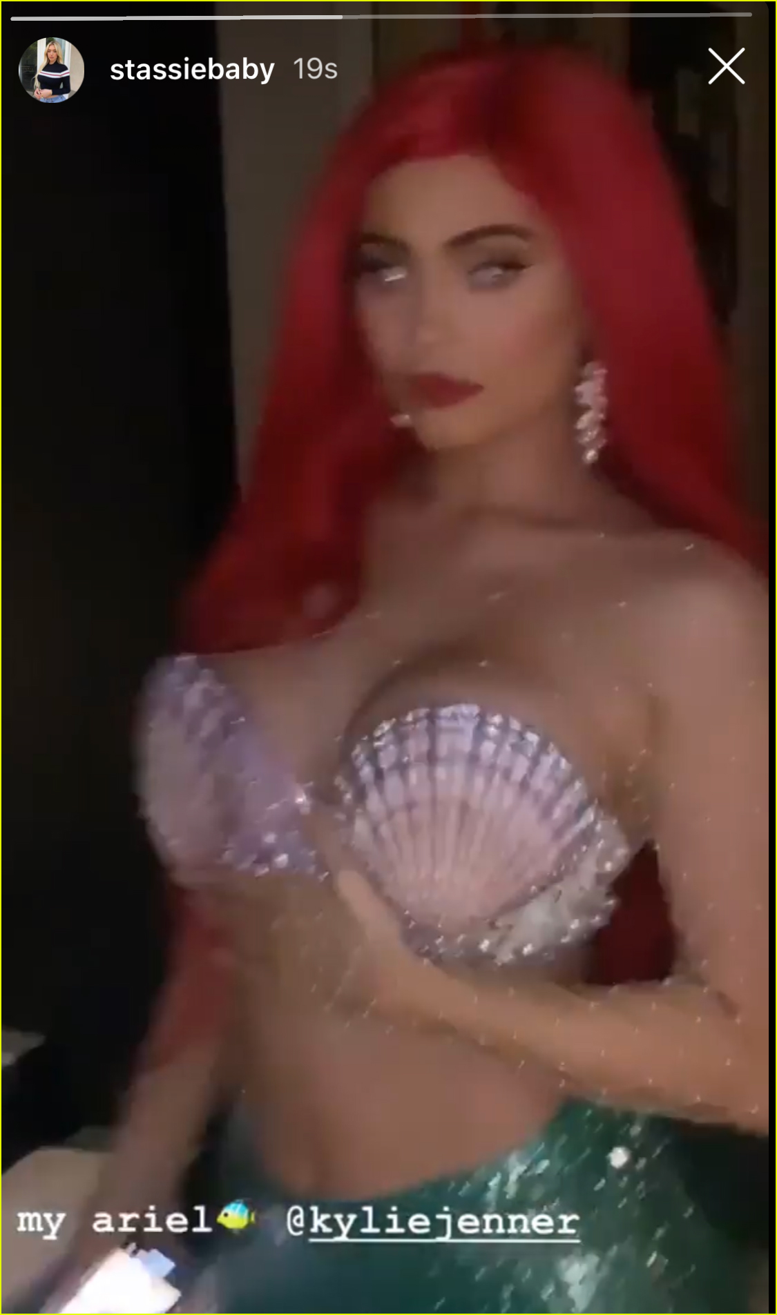 kylie jenner dresses as super sexy ariel from the little mermaid for halloween 05