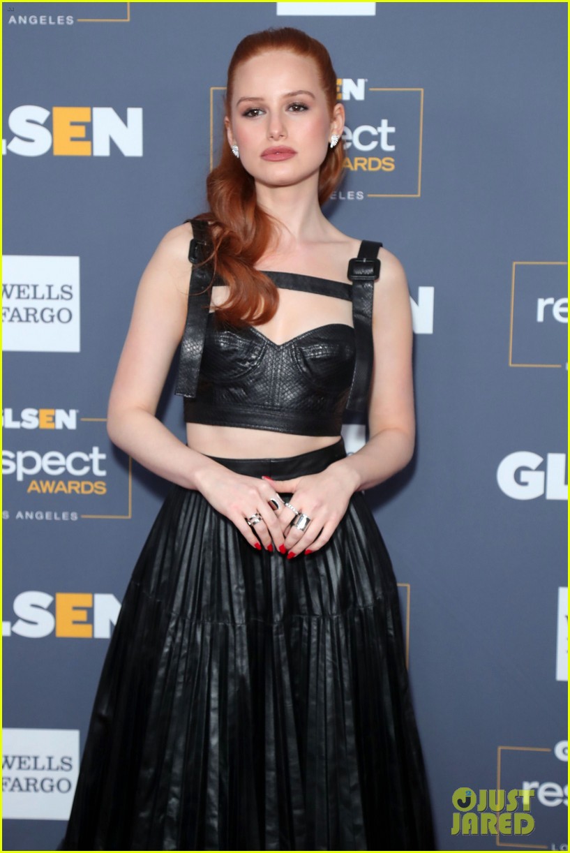 madelaine petsch represents riverdale at glsen respect awards with travis mills 19