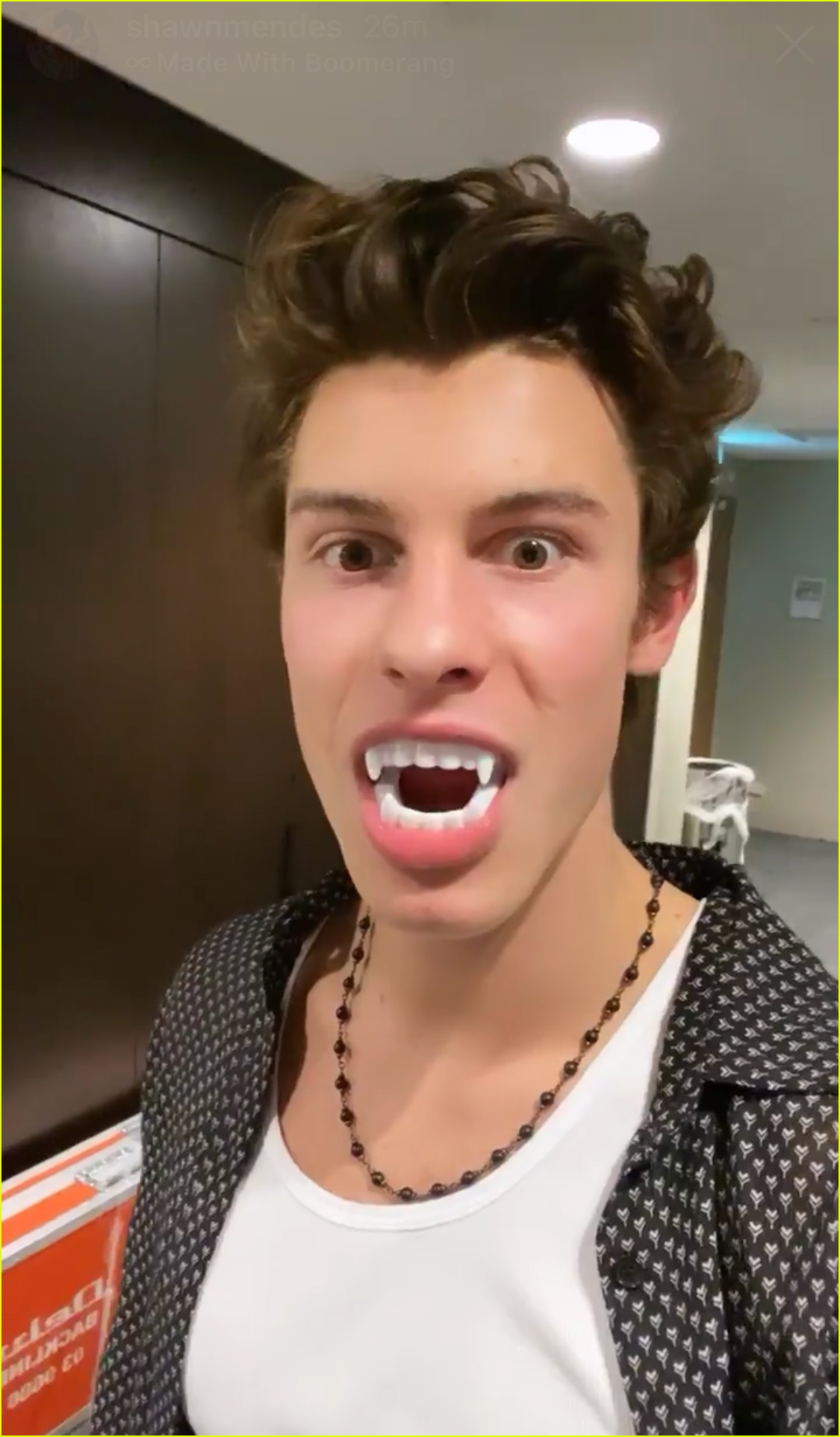 shawn mendes fangs ahead of halloween 01