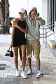 justin hailey bieber hold each other close during day out in miami 07