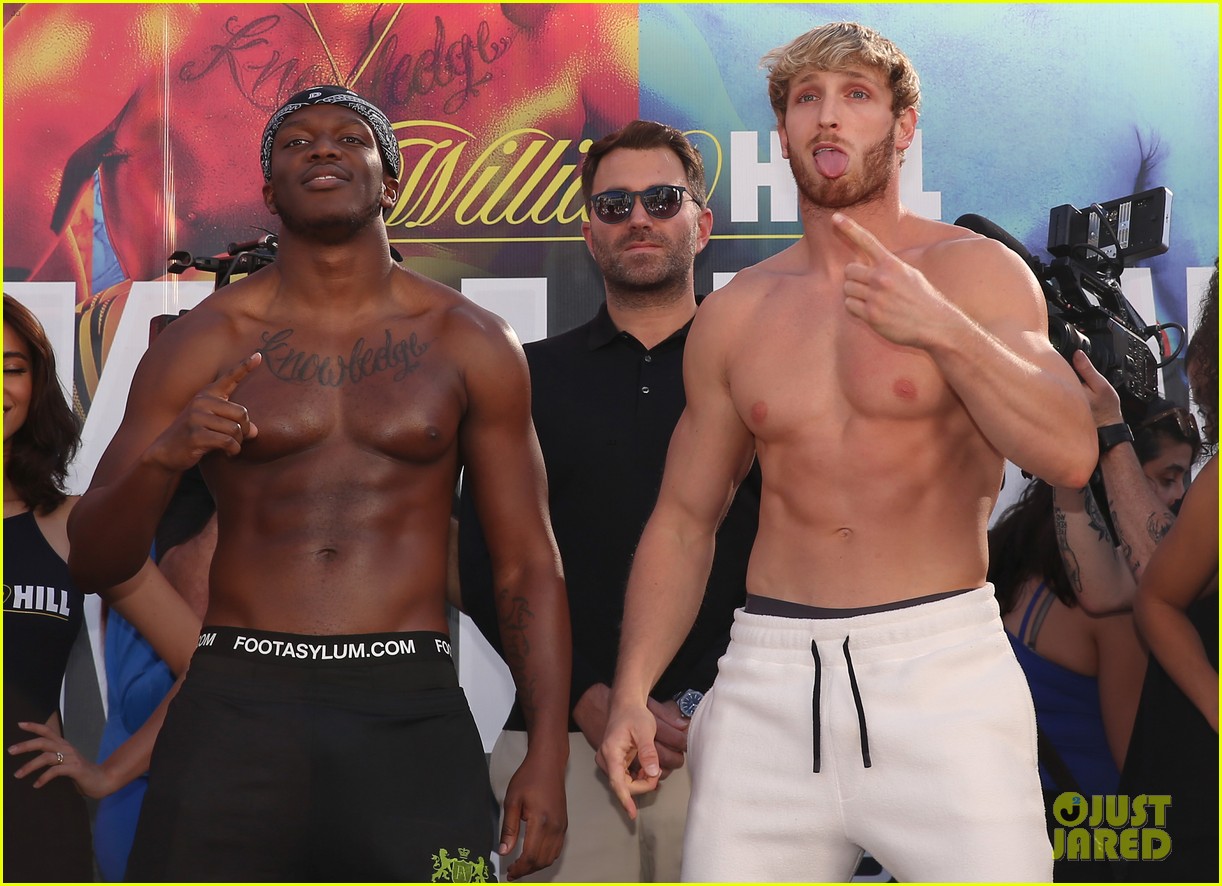 logan paul goes shirtless for weigh in before fight with ksi 10