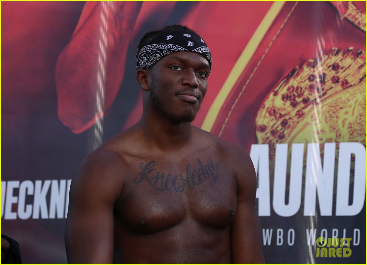 logan paul goes shirtless for weigh in before fight with ksi 12