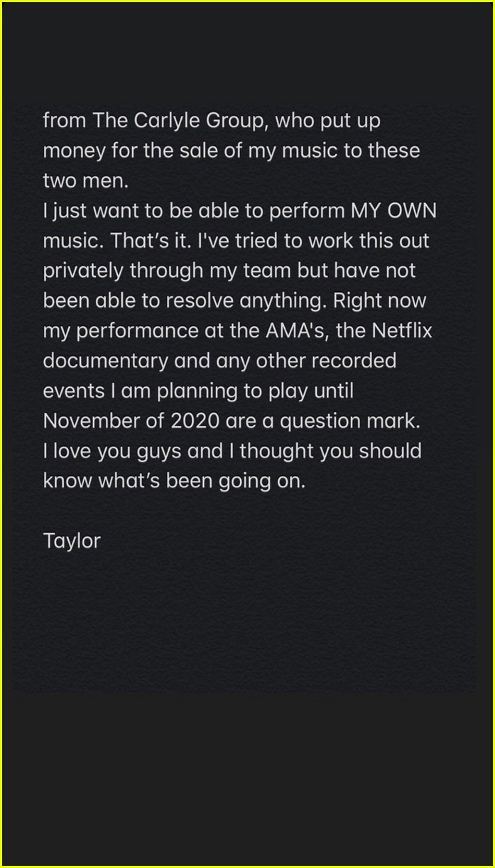 taylor swift open letter about amas 03