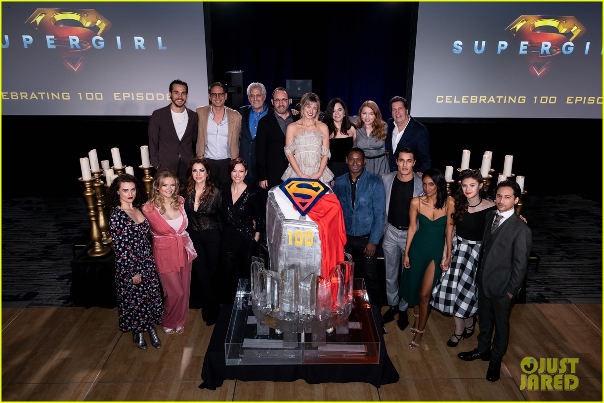 melissa benoist chris wood celebrate 100 episodes of supergirl 11