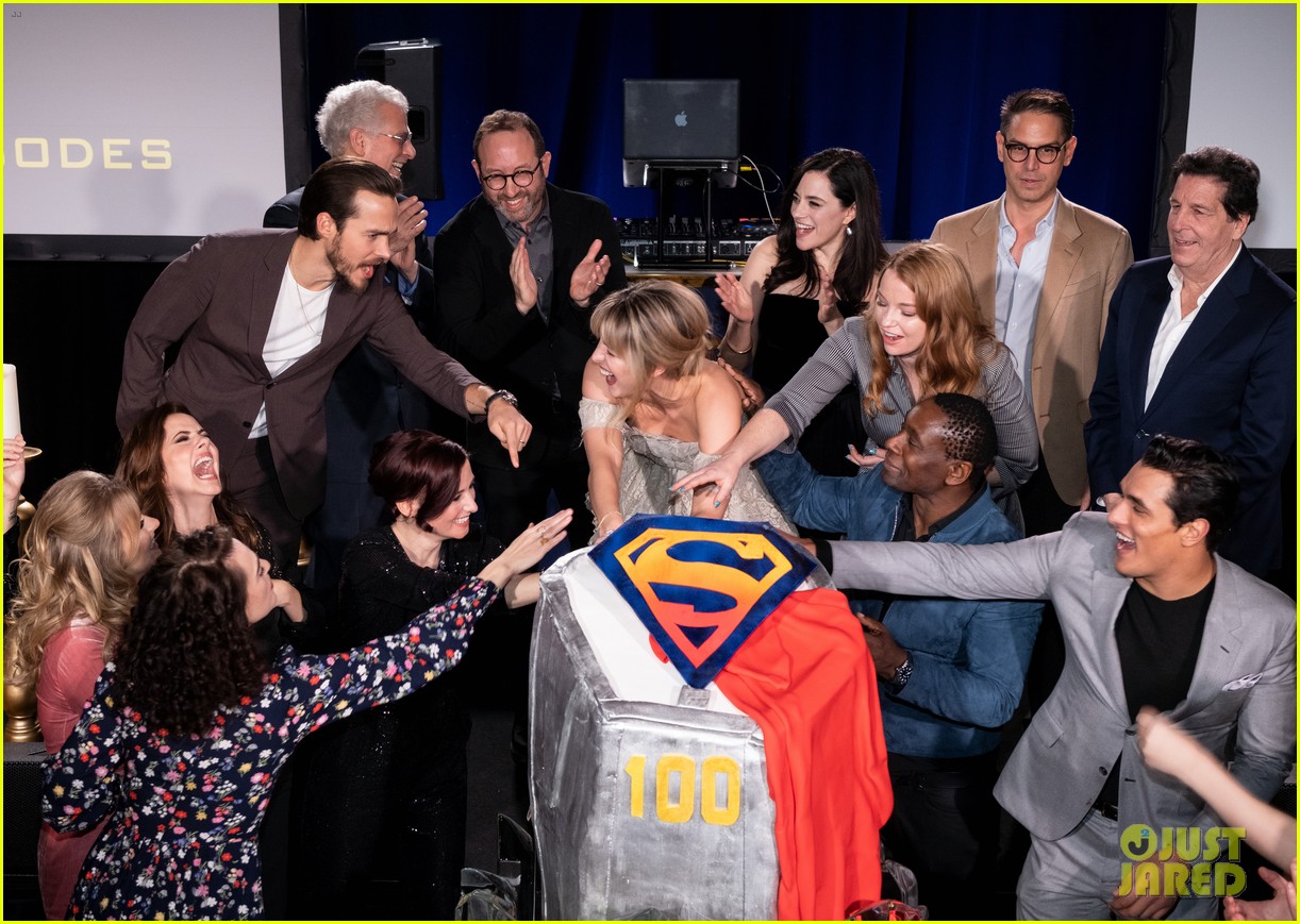 melissa benoist chris wood celebrate 100 episodes of supergirl 20