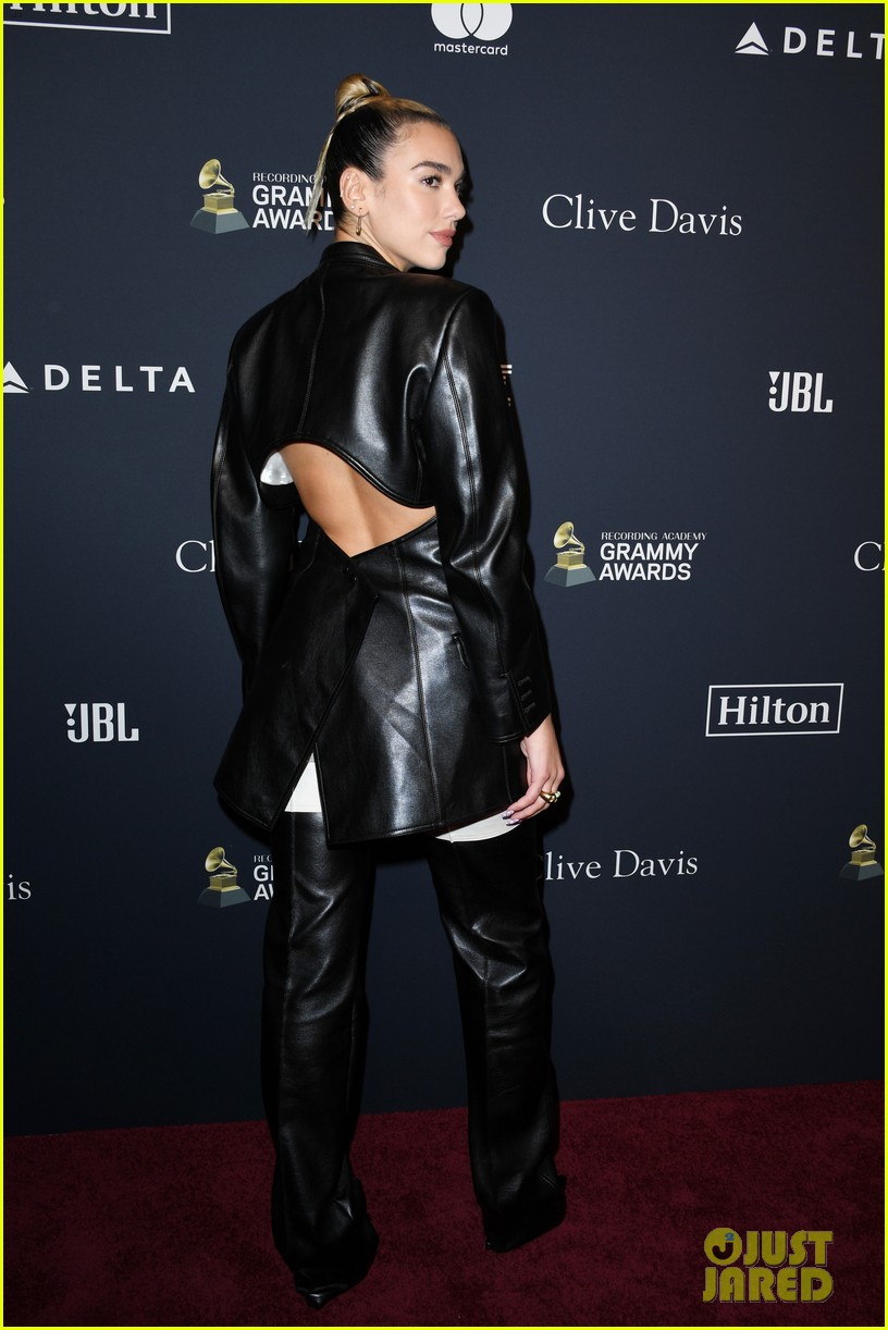 dua lipa anwar hadid show off style at clive davis pre grammys party 10