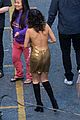 selena gomez backless gold dress video shoot la 01