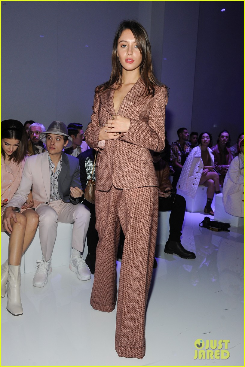 cody simpson dylan sprouse barbara palvin sit front row at fendi milan fashion show 03