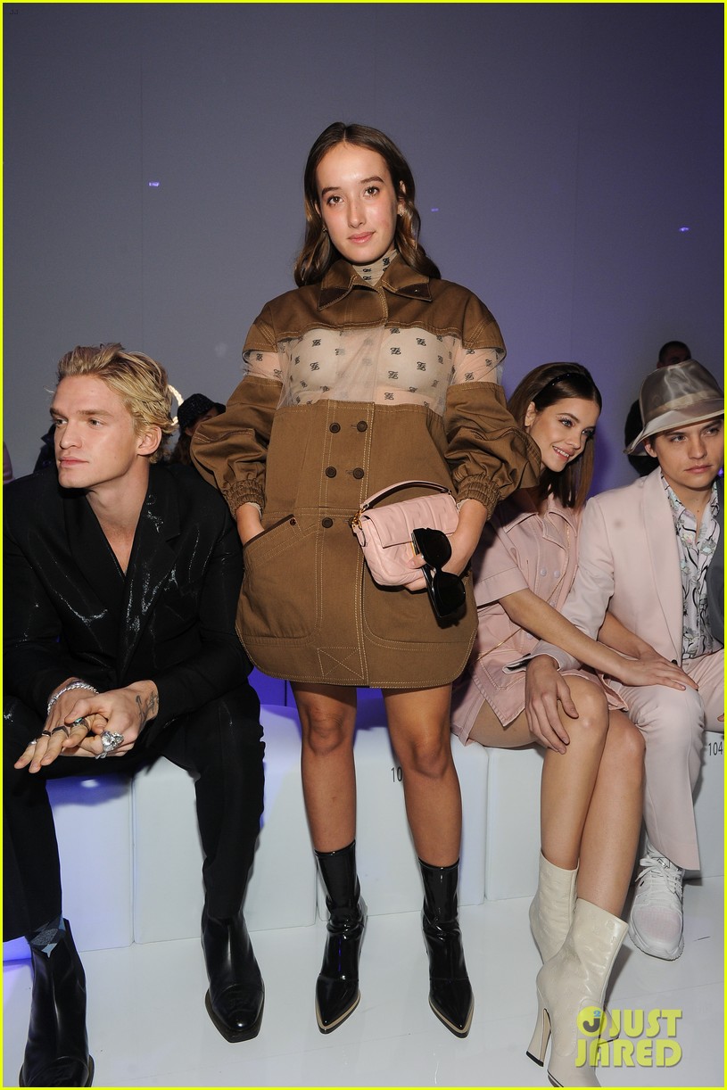 cody simpson dylan sprouse barbara palvin sit front row at fendi milan fashion show 44