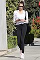 kaia gerber white top pink shoes workout 04