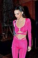 kendall jenner pink outfit nyc strive be better quote 01