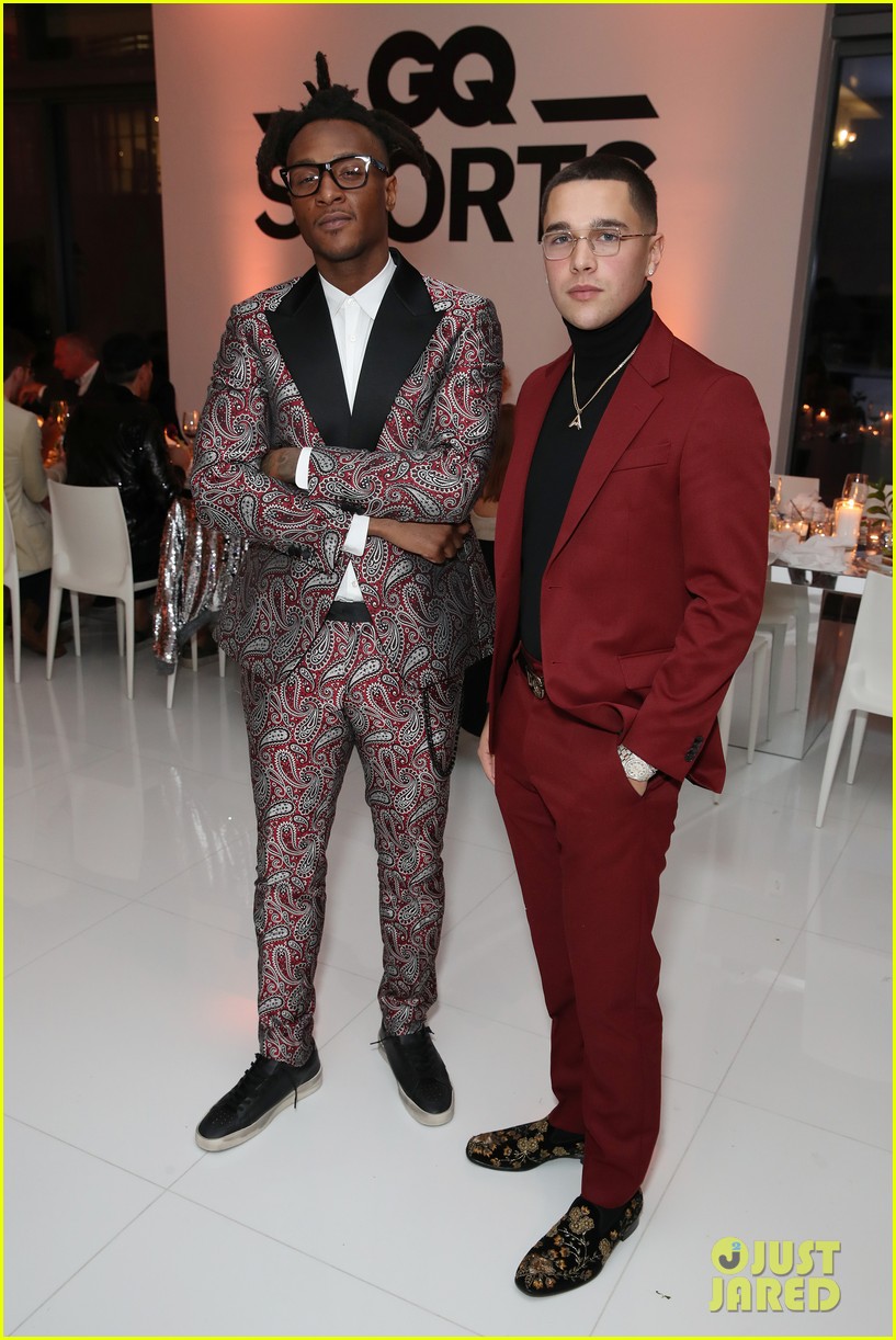 austin mahone suits up in red gq sports dinner in miami 01
