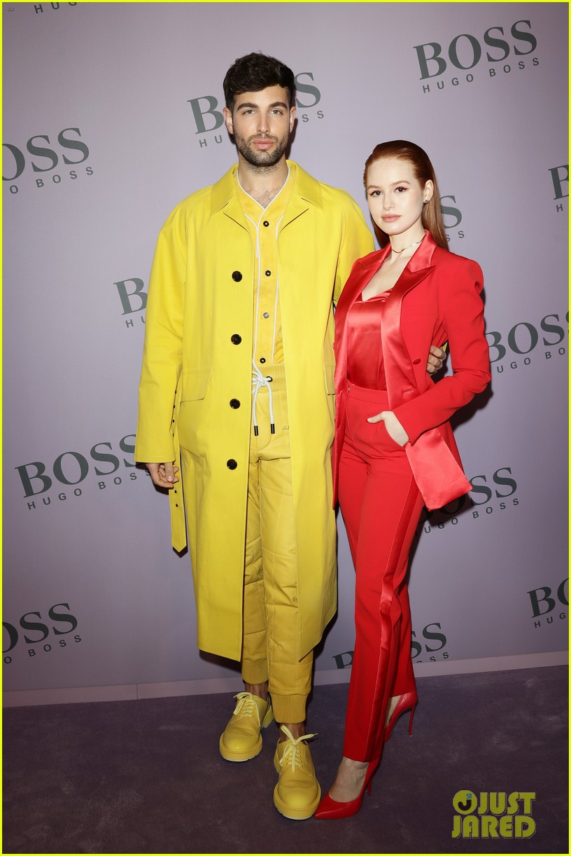 madelaine petsch surrounds herself with friends at boss fashion show in milan 01