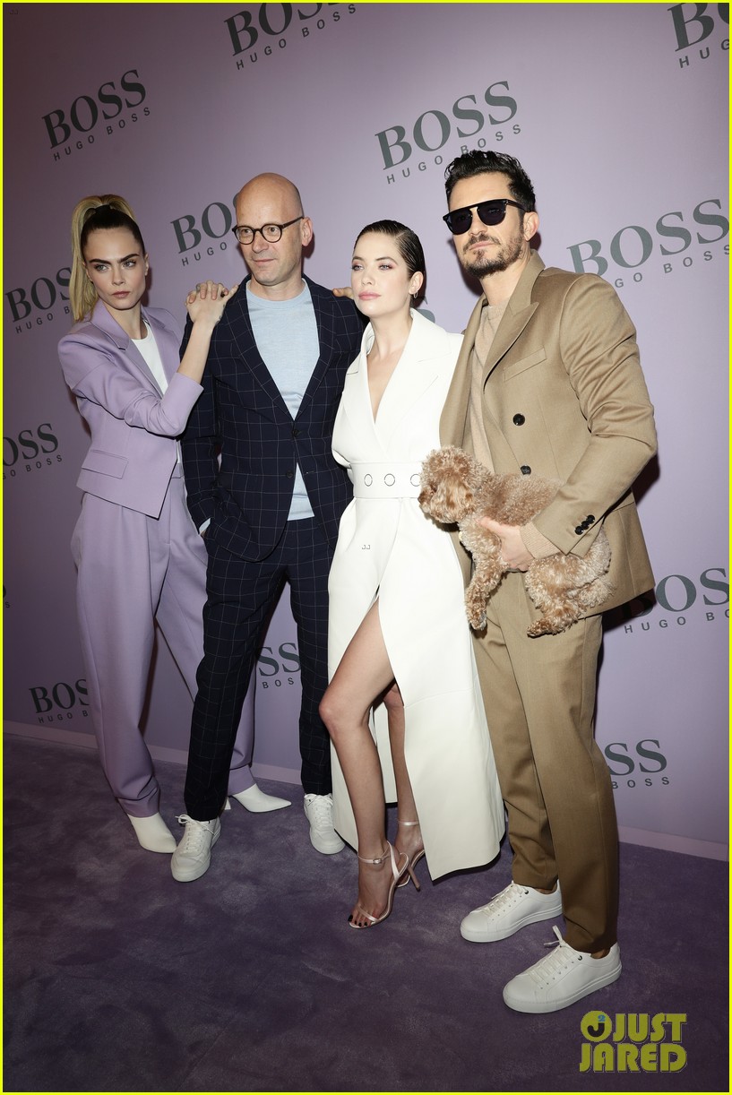 madelaine petsch surrounds herself with friends at boss fashion show in milan 14