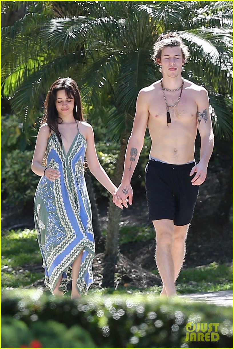 shawn mendes goes shirtless for sunday stroll with camila cabello 07